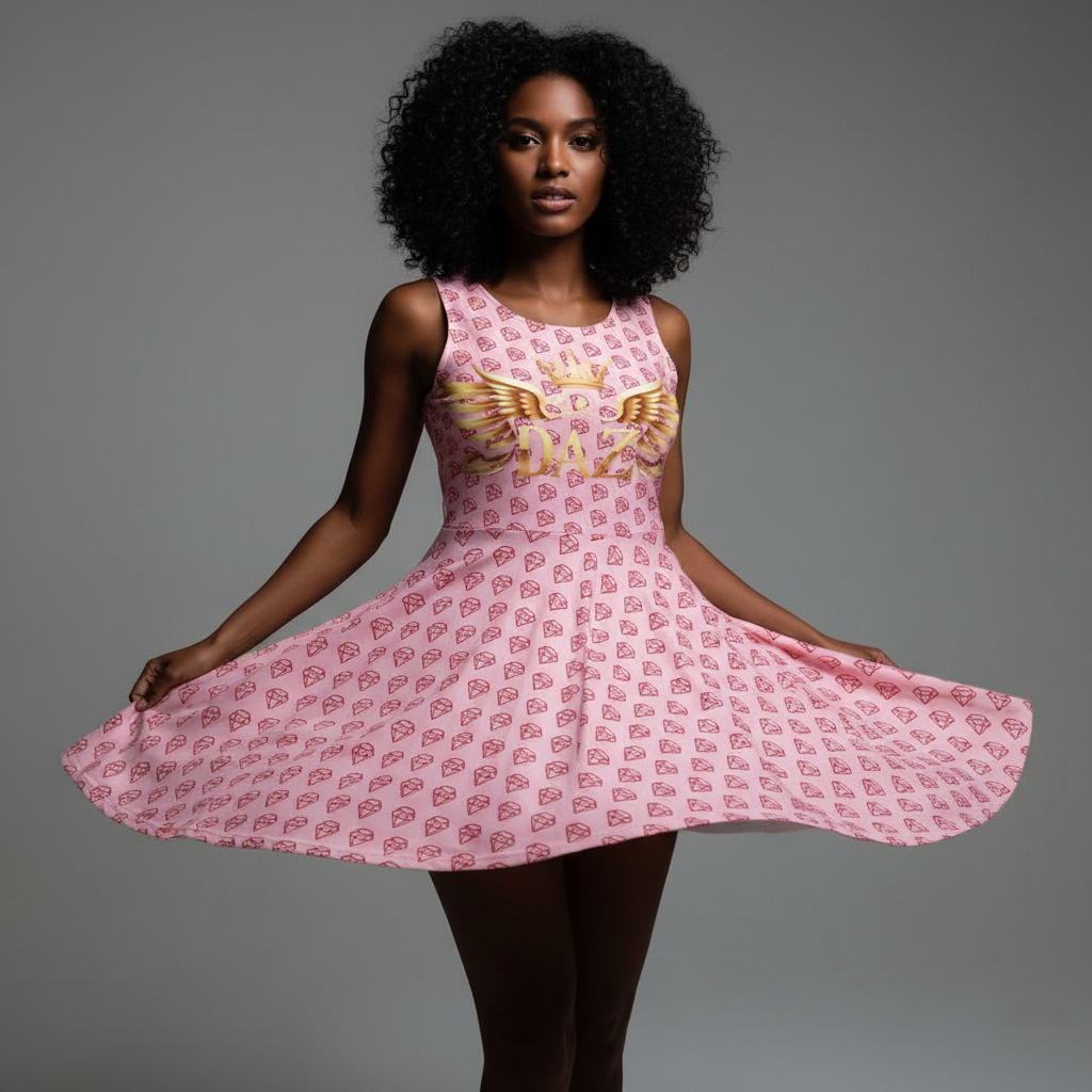 DAZMOND® "Soleil d'Or" Aria Skater Dress