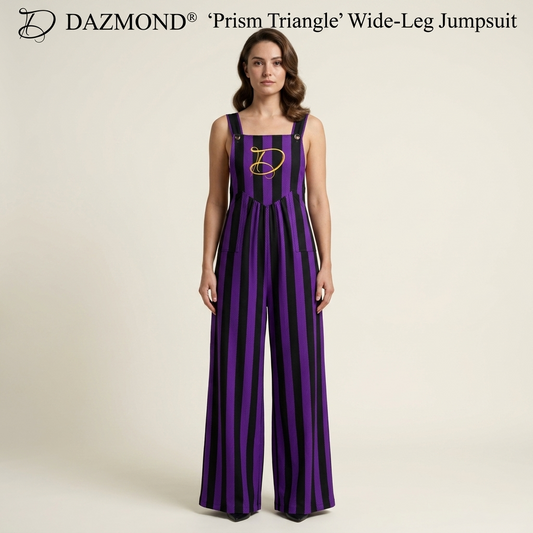 DAZMOND® "Midnight Stripe" Wide-Leg Dungarees