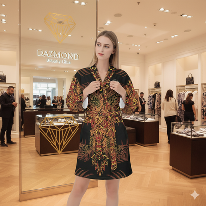 Bata corta DAZ Luxury de baño para mujer