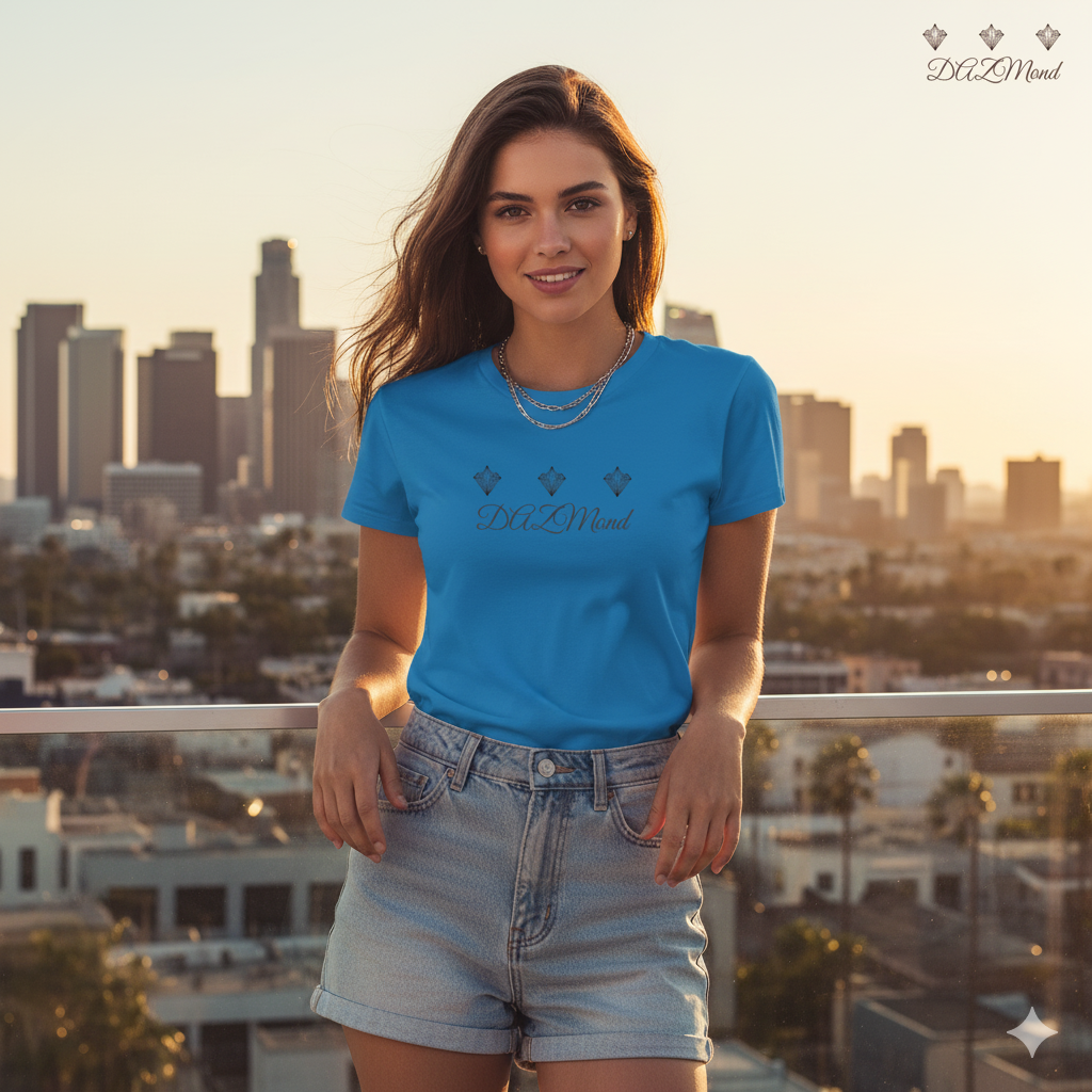 Camiseta DAZMond de cuello redondo para mujer