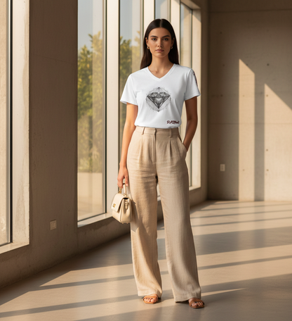 Camiseta de algodón DAZMond Luxury para mujer