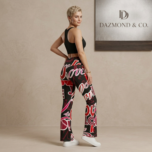 DAZMOND® "Infinite Love" Flare Leggings