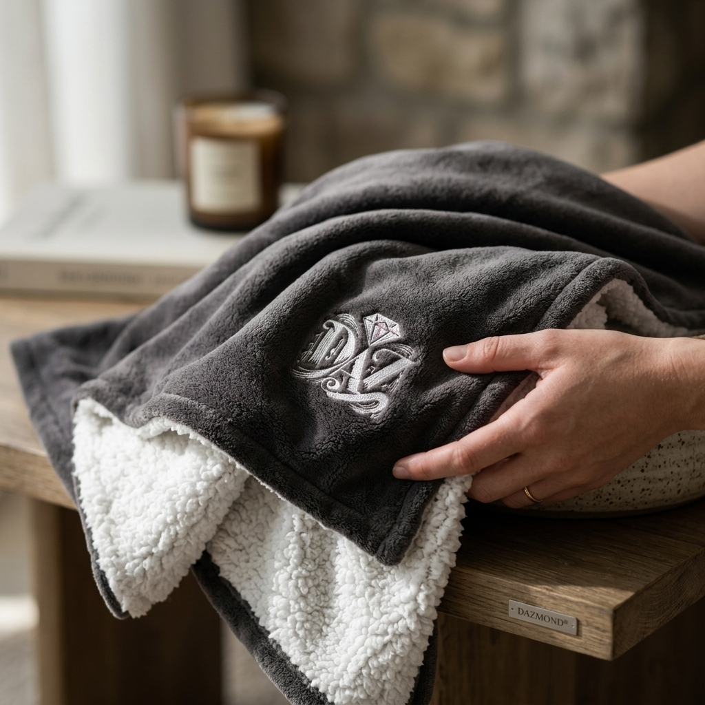 DAZMOND® "Sherpa Sanctuary" Premium Blanket