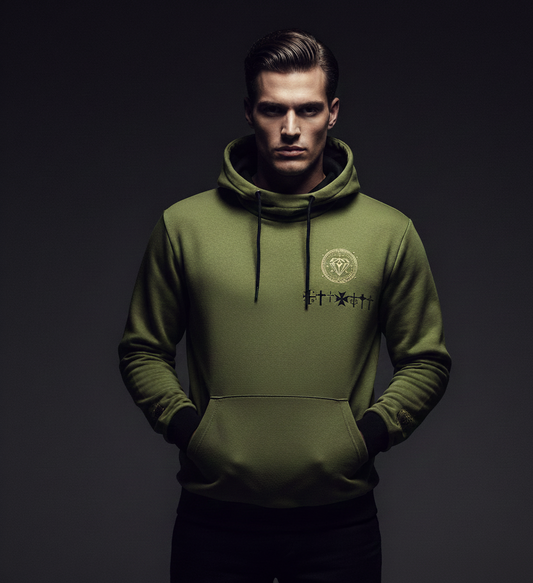 Sudadera DAZMond con capucha de cuello alto para hombre