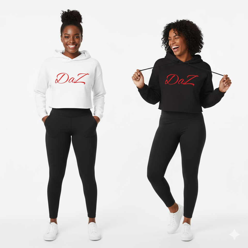 Sudadera DaZ corta con capucha para mujer