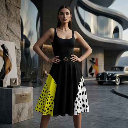 DAZMOND® "Midnight Dalmatian" Skater Skirt