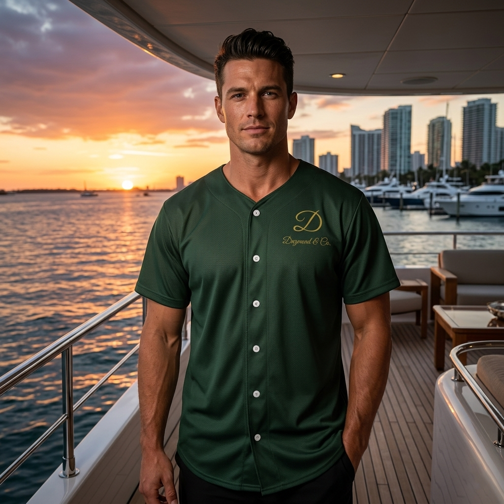 DAZMOND® "Emerald Classic" Short Sleeve Baseball Jersey