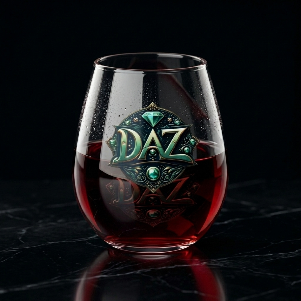 DAZMOND® "Liquid Muse" Stemless Wine Glass