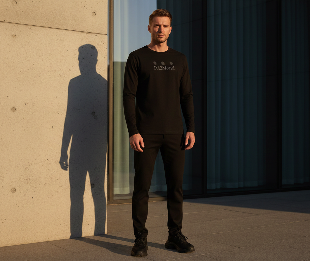 DAZMOND long-sleeved, crew-neck T-shirts