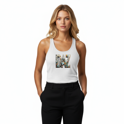 Camiseta DaZMond sin mangas con espalda cruzada