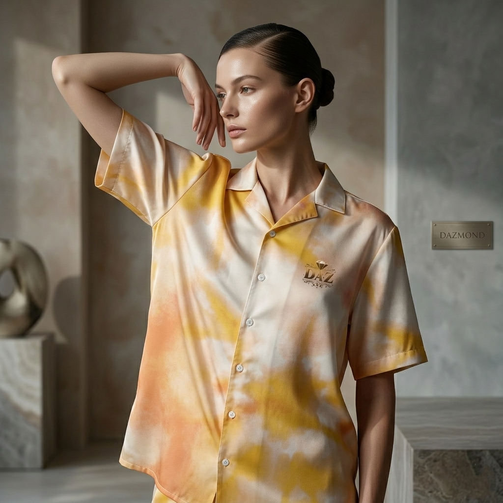 DAZMOND "Aura Dusk" Resort Shirt