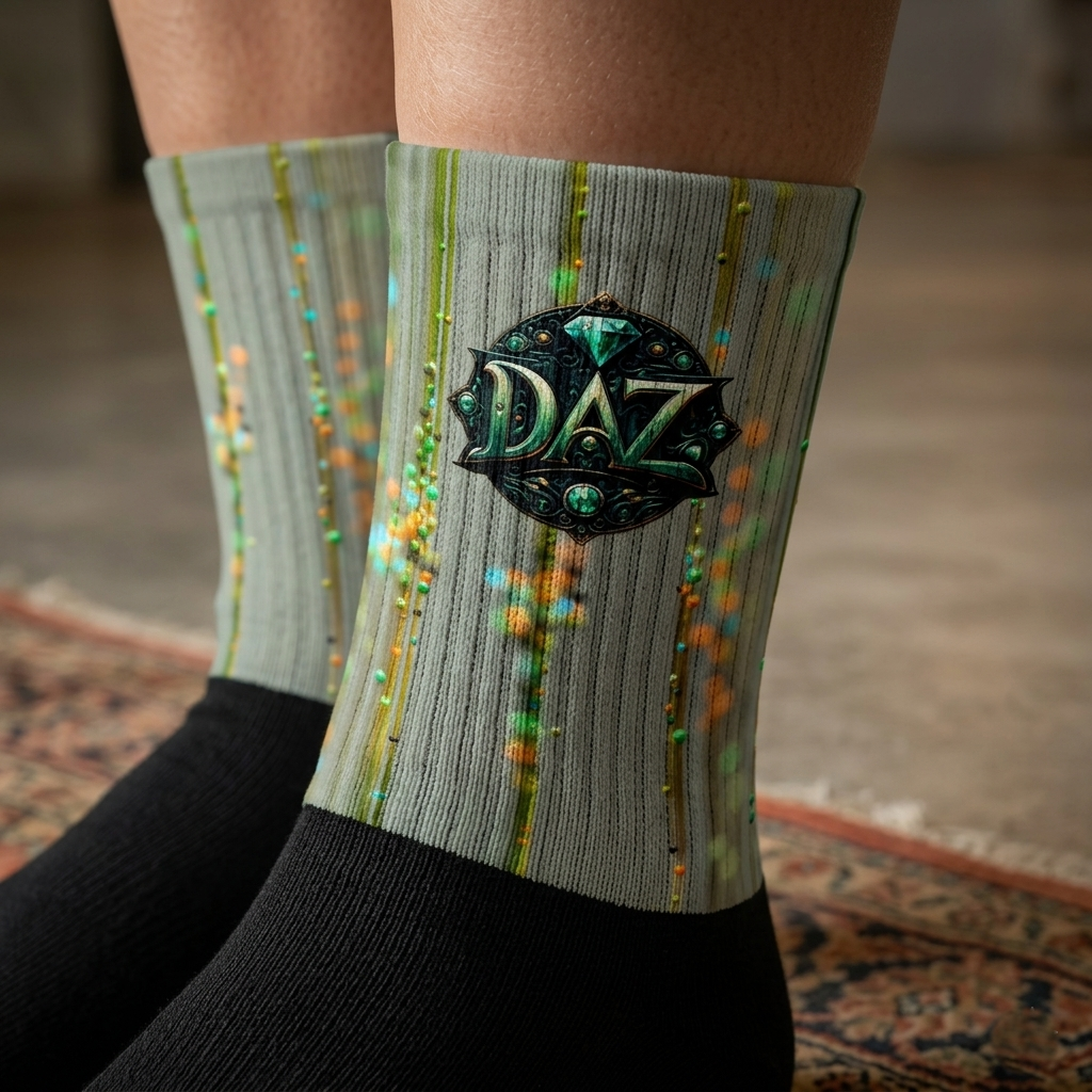 DAZMOND® "Emerald Lights" Art Premium Socks