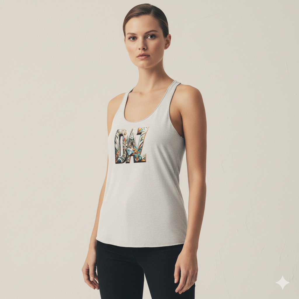 Camiseta DaZMond sin mangas con espalda cruzada