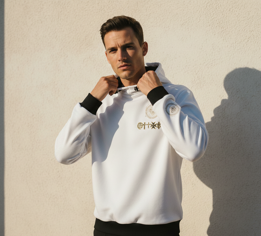 Sudadera DAZMond con capucha de cuello alto para hombre