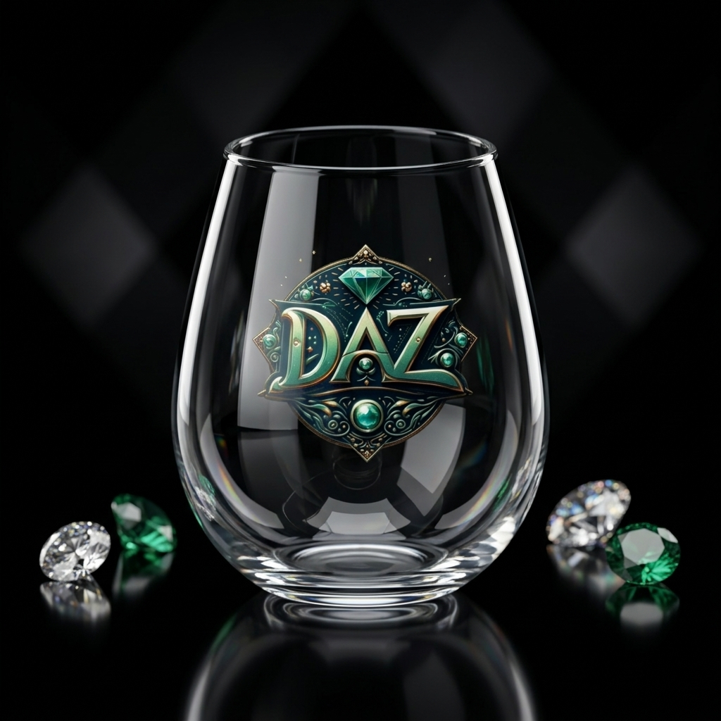 DAZMOND® "Liquid Muse" Stemless Wine Glass