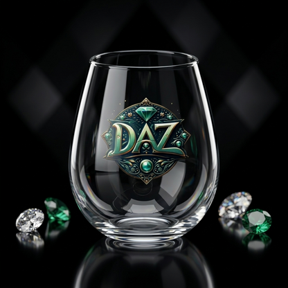DAZMOND® "Liquid Muse" Stemless Wine Glass