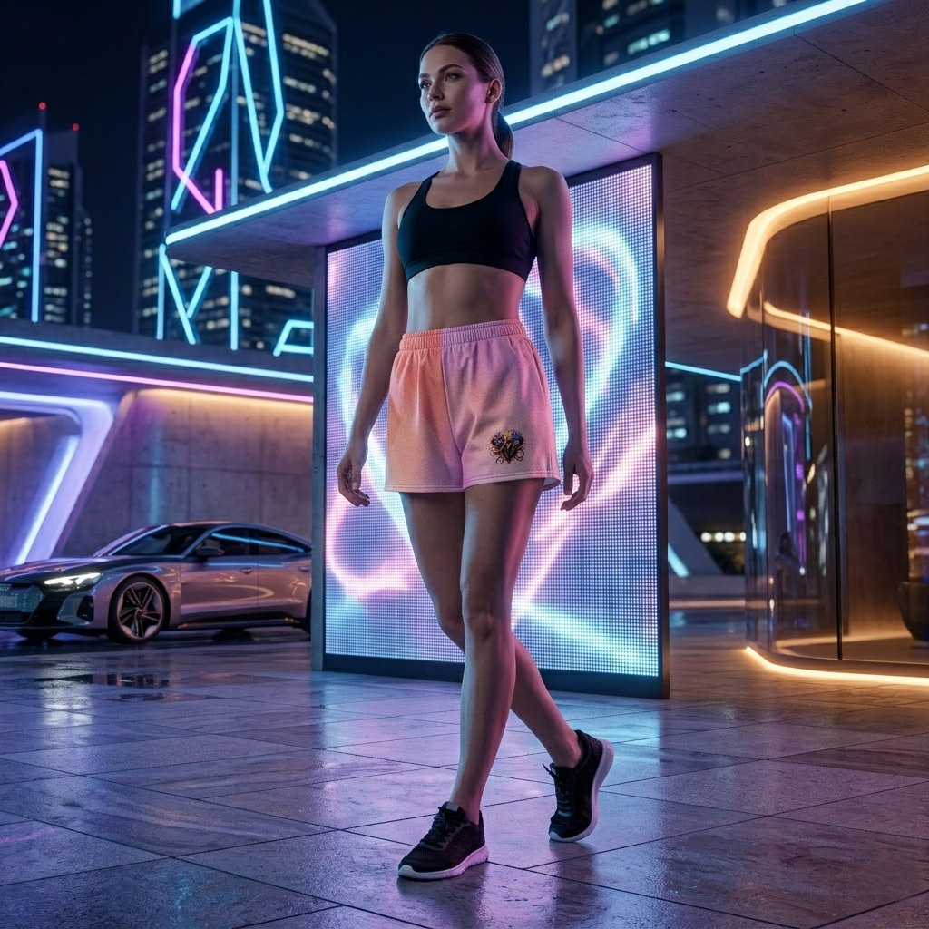 DAZMOND® "Sunset Gradient" Art Sport Shorts