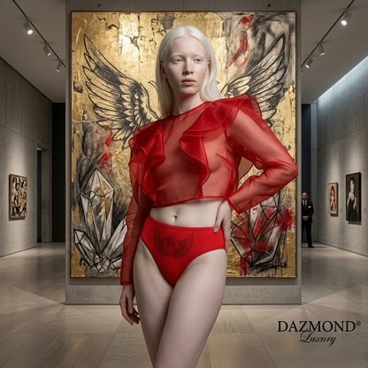 DAZMOND® Luxury "Imperial Wings & Diamonds" Cotton Briefs