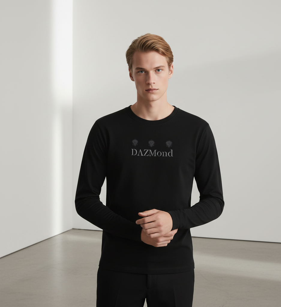DAZMOND long-sleeved, crew-neck T-shirts