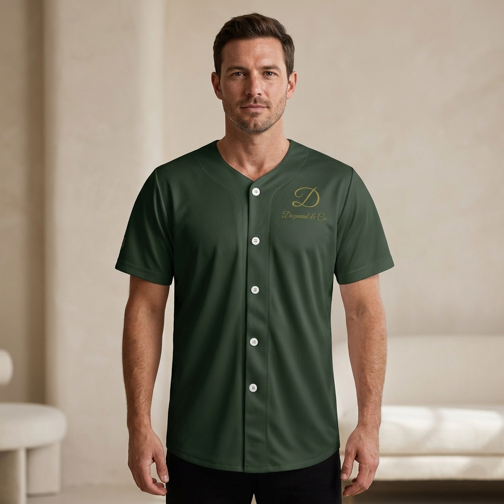 DAZMOND® "Emerald Classic" Short Sleeve Baseball Jersey