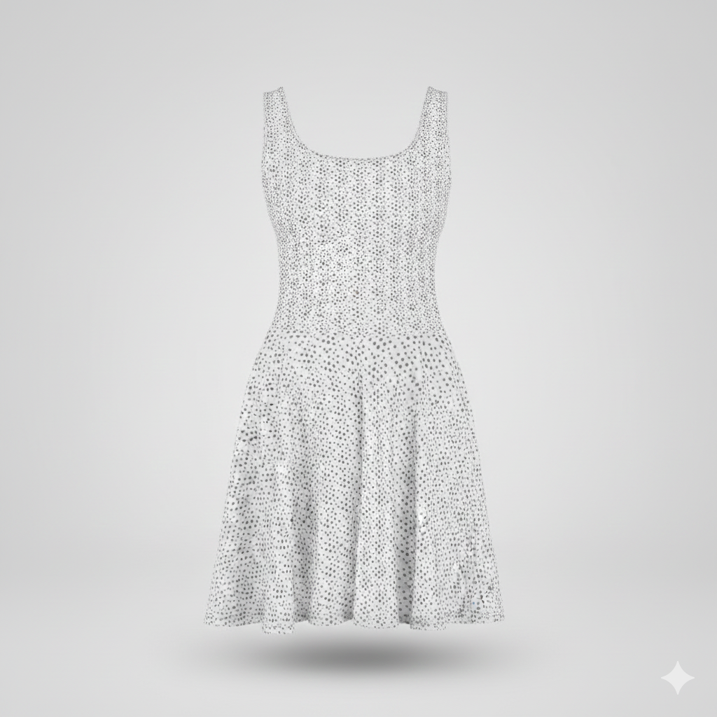 DAZMond Luxury Polka Dot Skater Dress