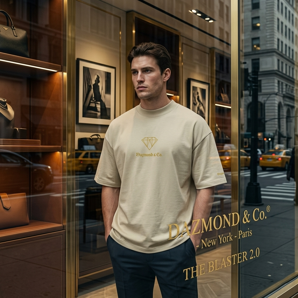 DAZMOND & Co.® "Blaster 2.0" Organic Oversized High-Neck Tee
