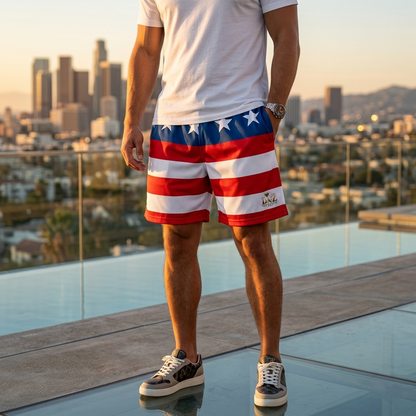 DAZMOND® "Freedom Heritage" Mesh Shorts