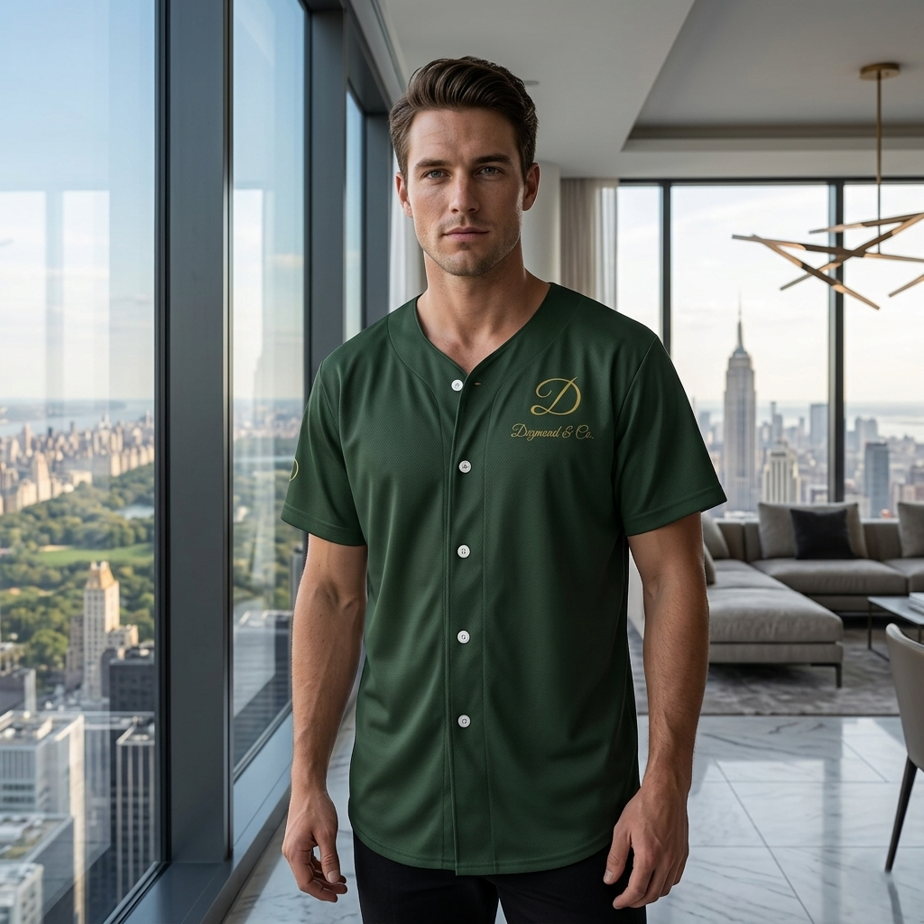 DAZMOND® "Emerald Classic" Short Sleeve Baseball Jersey
