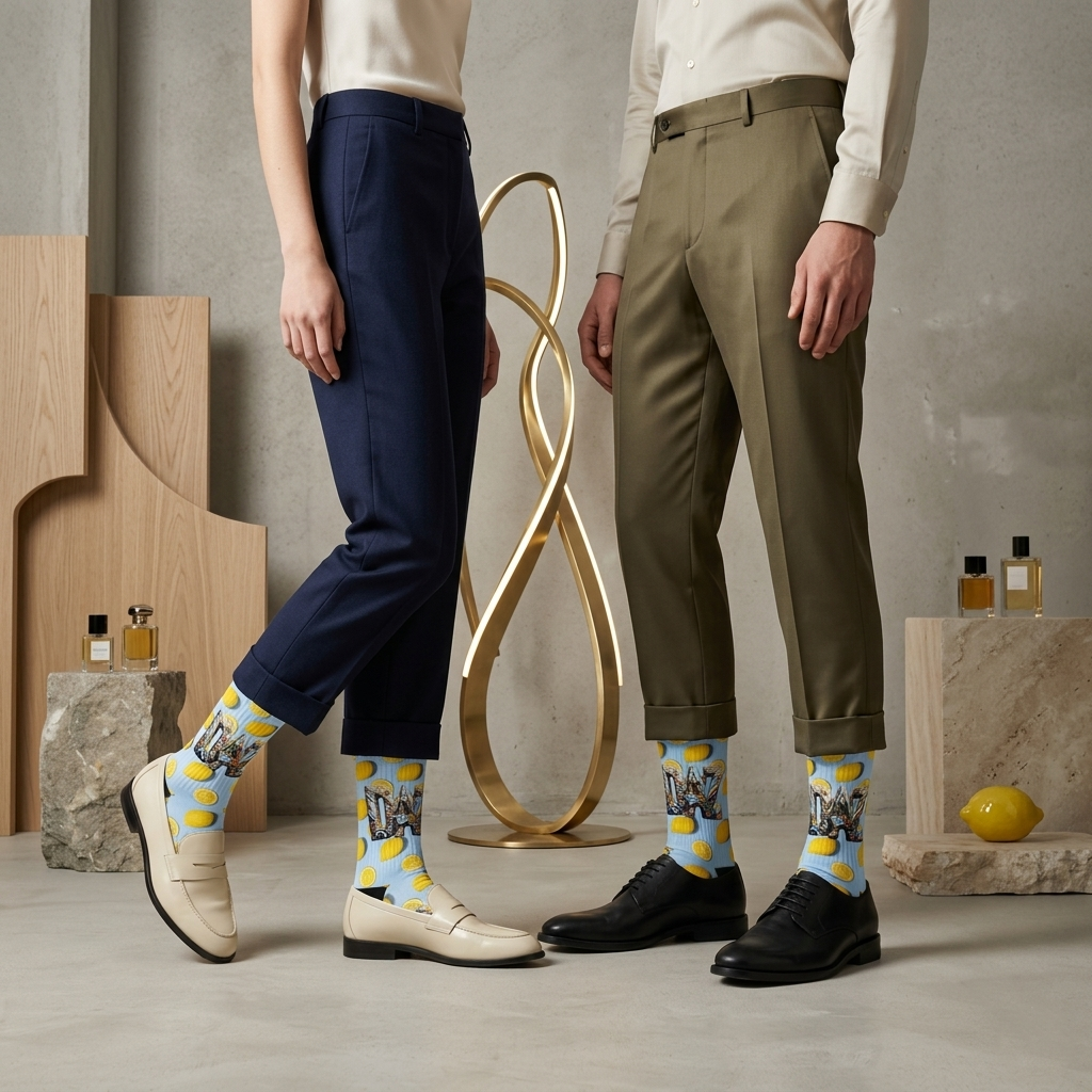 DAZMOND® "Zesty Lemon" Art Premium Socks
