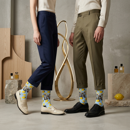 DAZMOND® "Zesty Lemon" Art Premium Socks