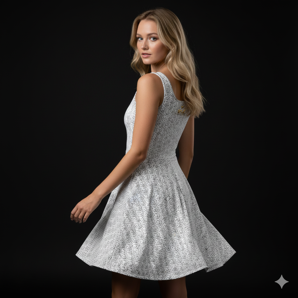 DAZMond Luxury Polka Dot Skater Dress