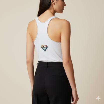 Camiseta DaZMond sin mangas con espalda cruzada