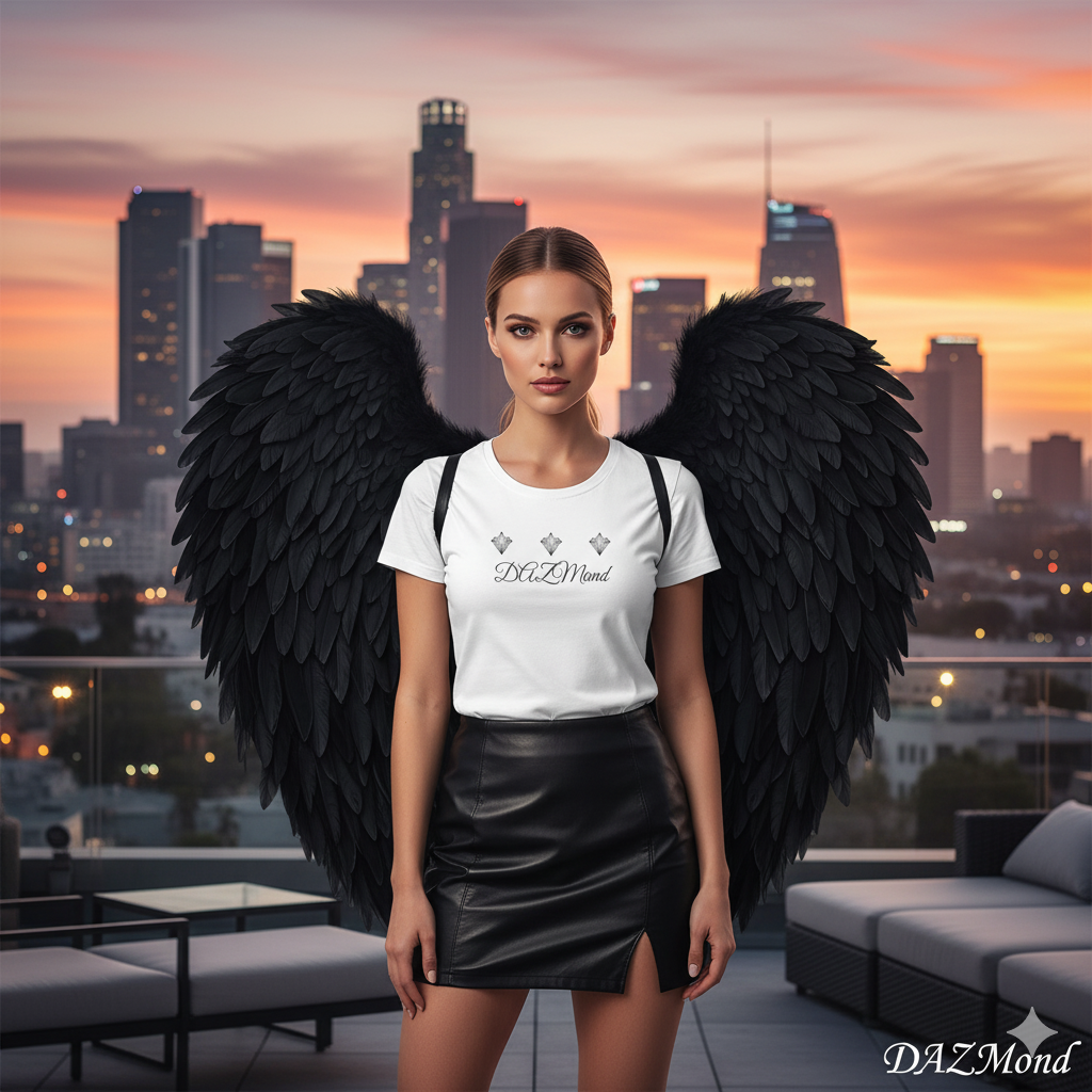 Camiseta DAZMond de cuello redondo para mujer