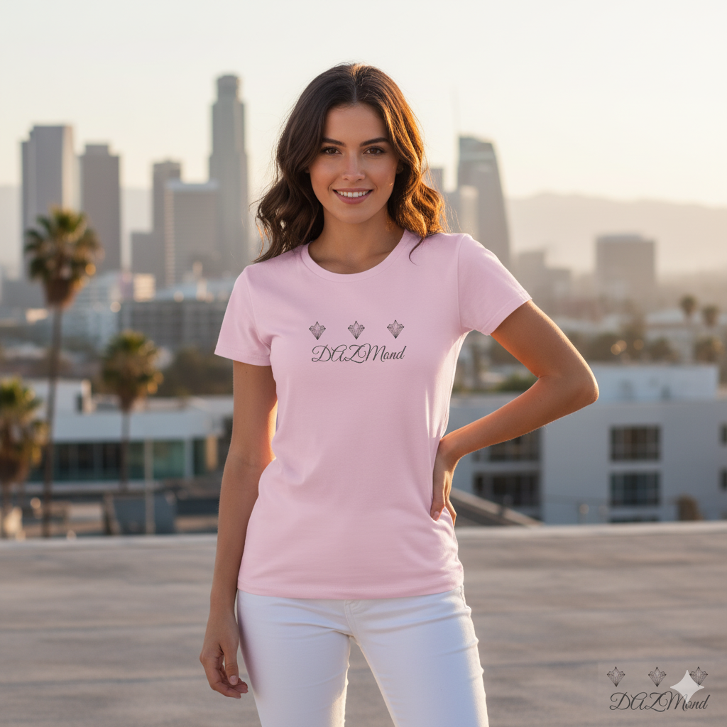 Camiseta DAZMond de cuello redondo para mujer