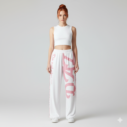 Pantalón ancho DAZ Art con estampado all over rosa