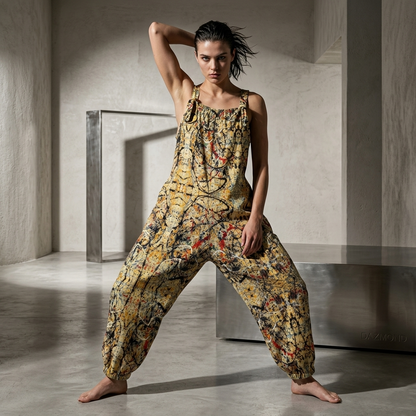 The Dazmond Abstract Canvas Jumpsuit