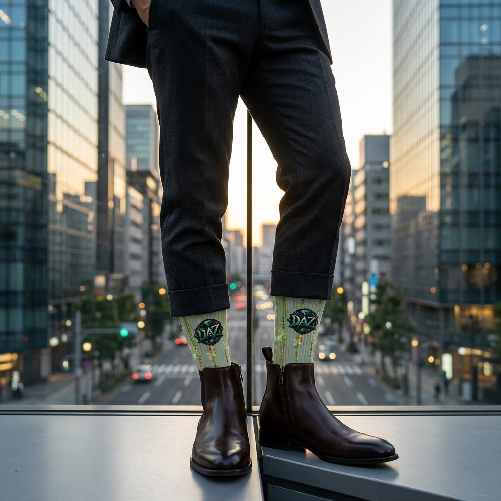 DAZMOND® "Emerald Lights" Art Premium Socks
