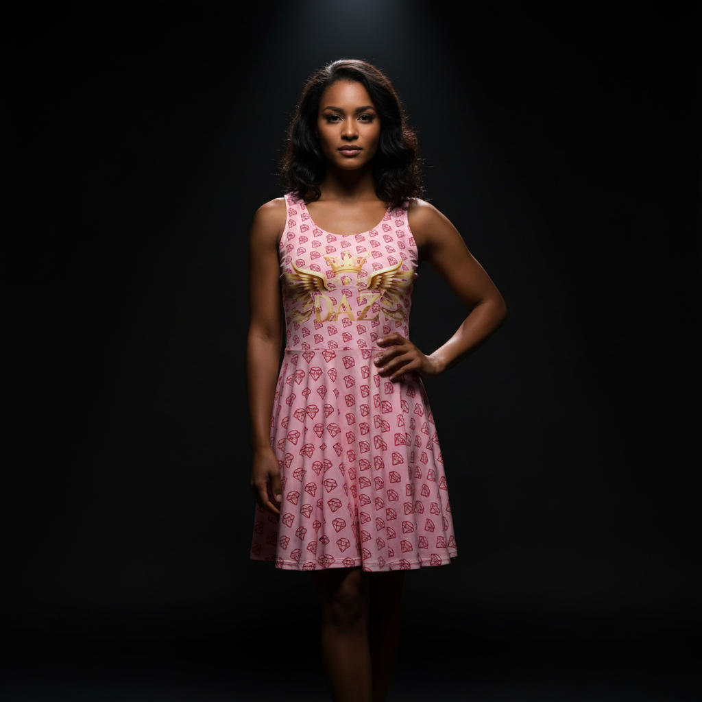 DAZMOND® "Soleil d'Or" Aria Skater Dress