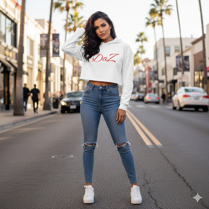 Sudadera DaZ corta con capucha para mujer