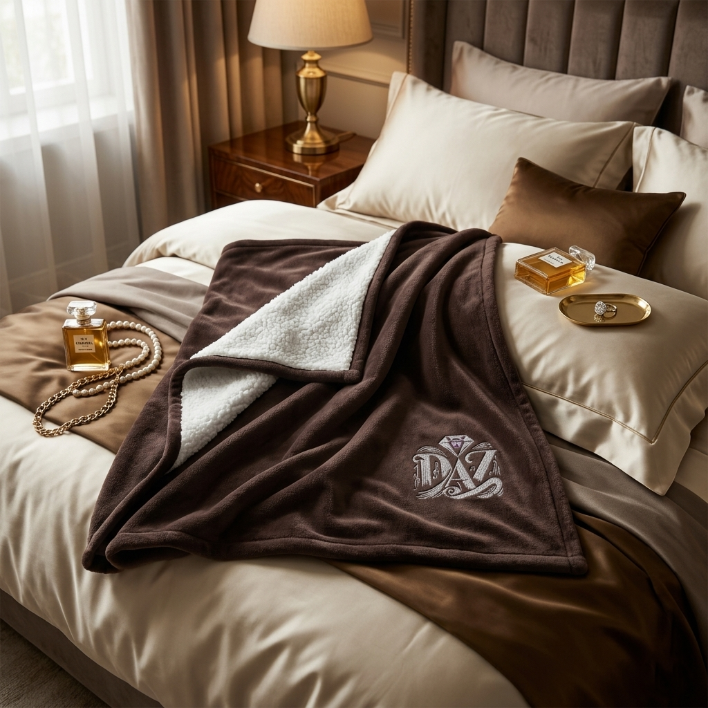 DAZMOND® "Sherpa Sanctuary" Premium Blanket