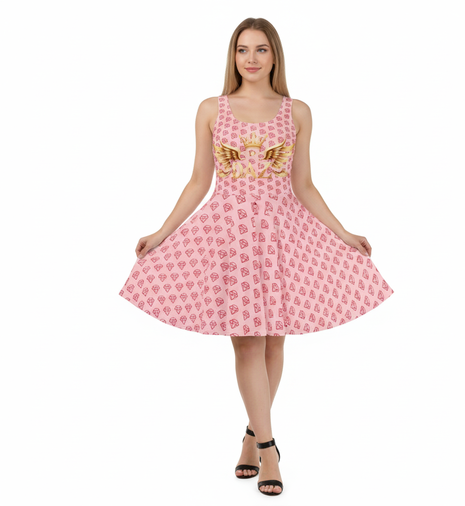DAZMOND® "Soleil d'Or" Aria Skater Dress