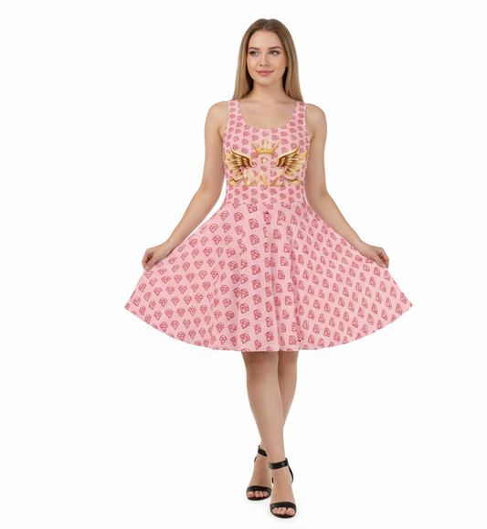 DAZMOND® "Soleil d'Or" Aria Skater Dress