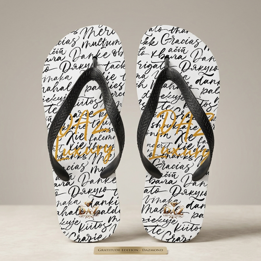 DAZMOND® "Gratitude Edition" Luxury Flip-Flops