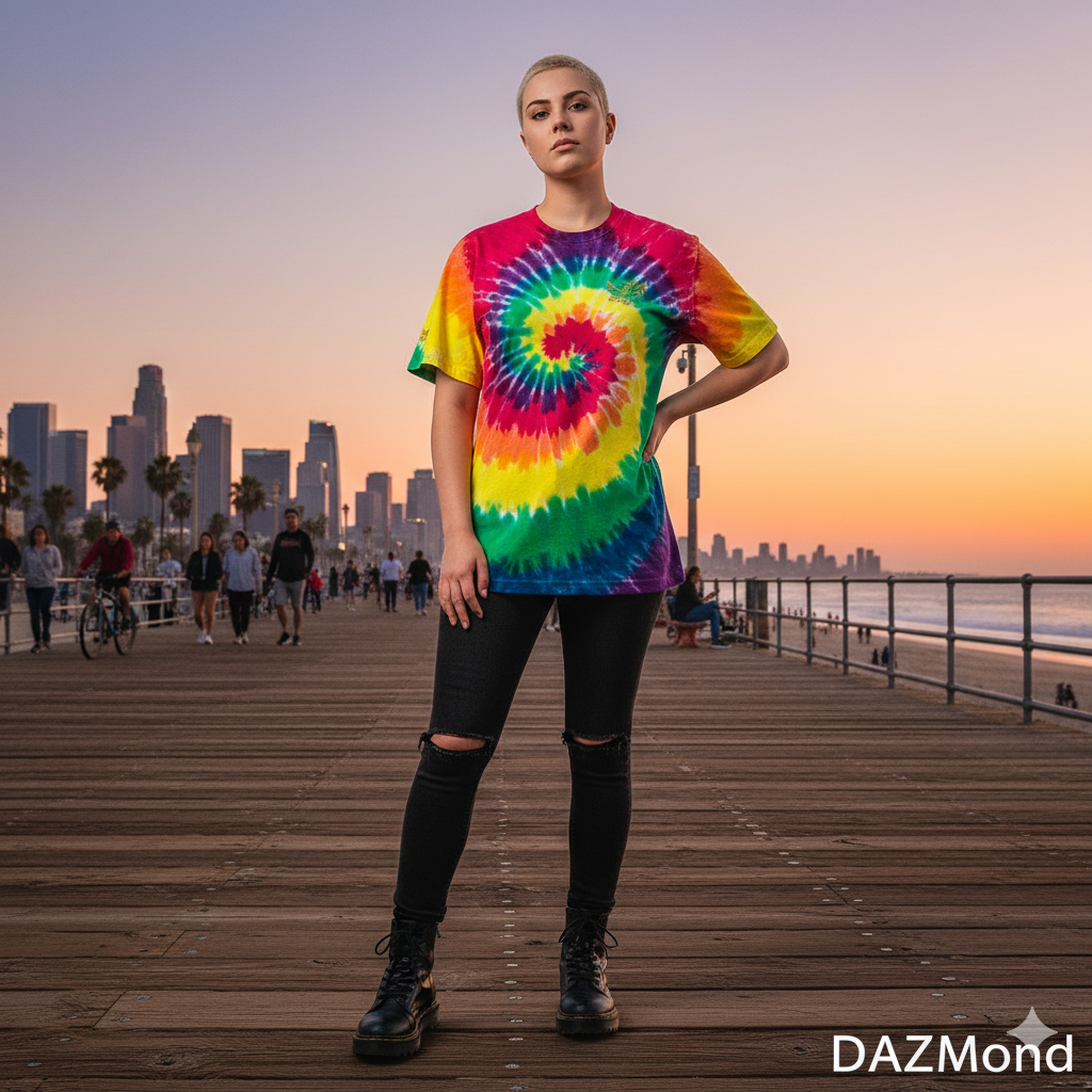 Camiseta oversize tie-dye DAZ Art