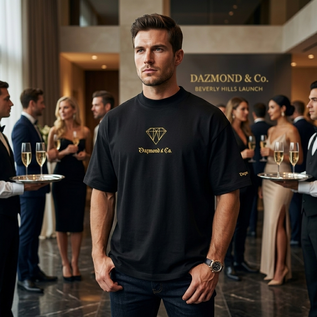 DAZMOND & Co.® "Blaster 2.0" Organic Oversized High-Neck Tee