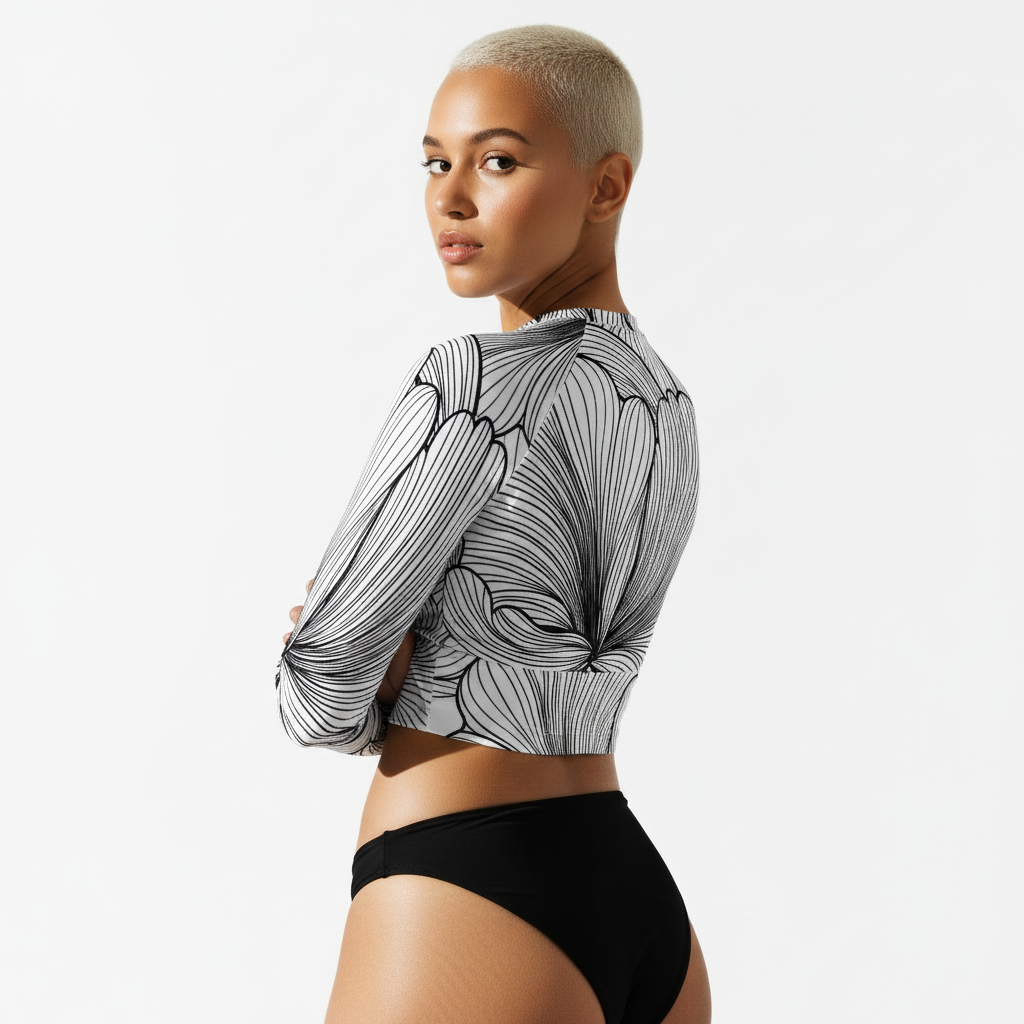 DAZMOND® Hydra-Flow Long Sleeve Crop Top