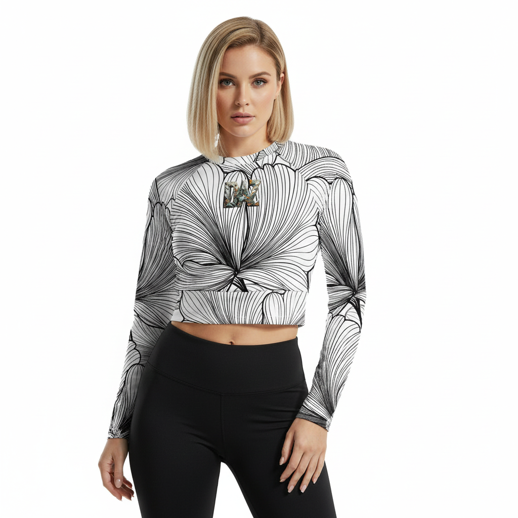 DAZMOND® Hydra-Flow Long Sleeve Crop Top