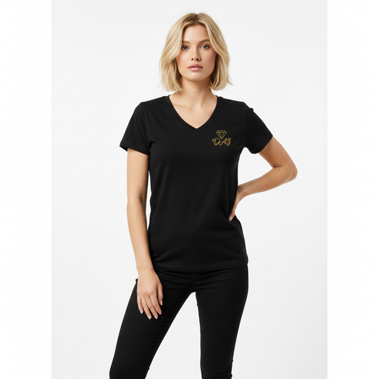 DaZMond Luxury short-sleeved V-neck T-shirt