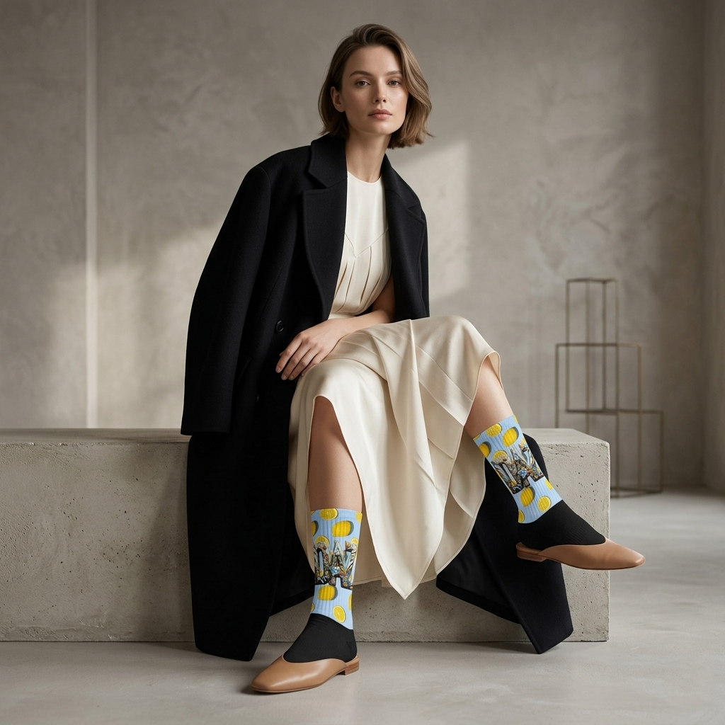 DAZMOND® "Zesty Lemon" Art Premium Socks