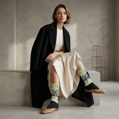DAZMOND® "Zesty Lemon" Art Premium Socks